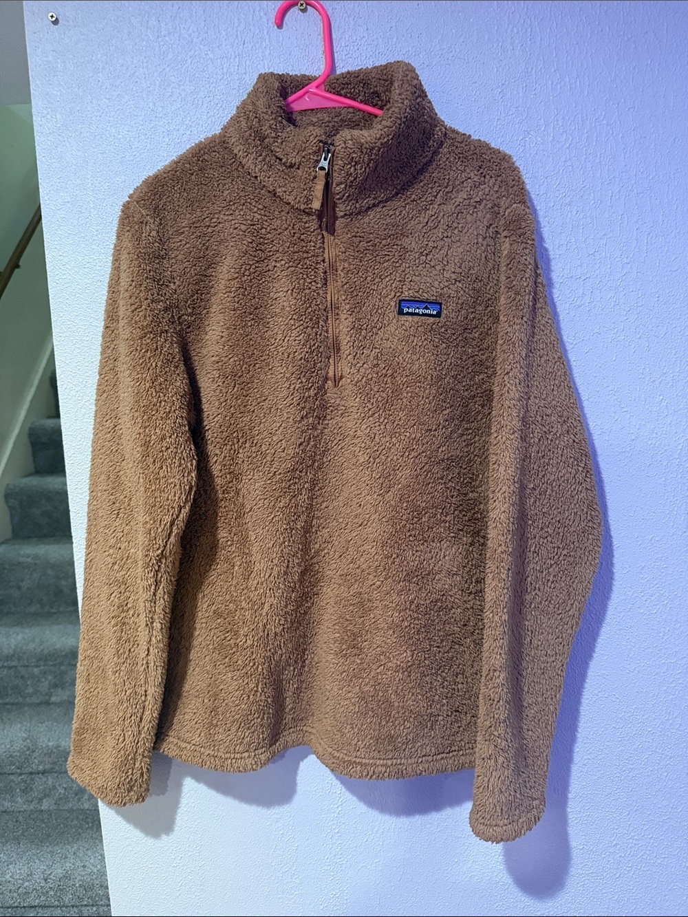 Patagonia Kids Brown Sherpa Quarter-Zip Pullover